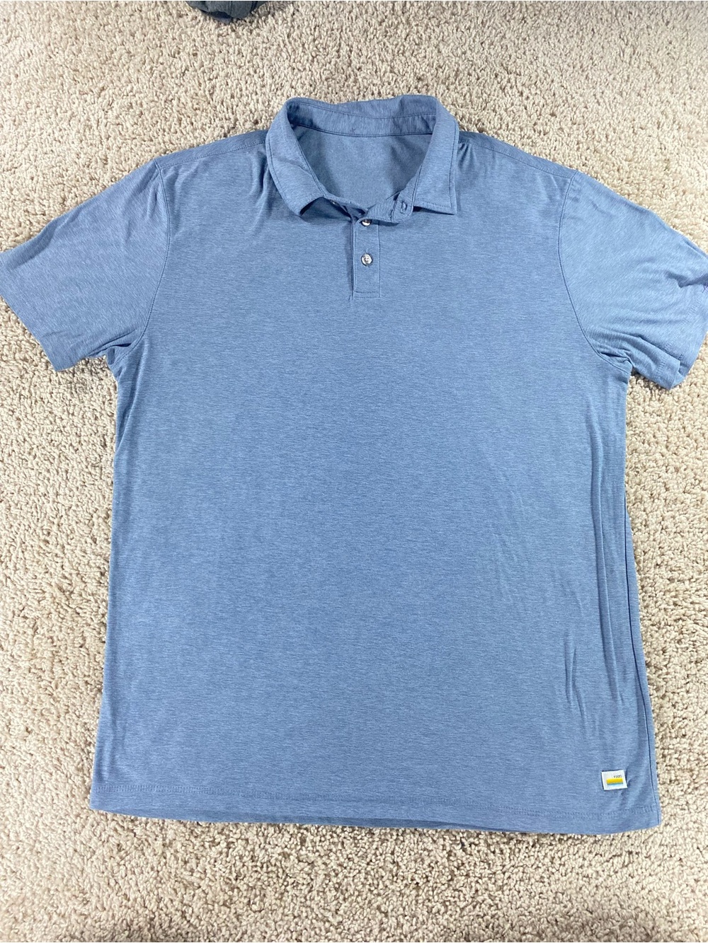 Vuori Strato Tech Polo XL Blue Performance Activewear Minimalist